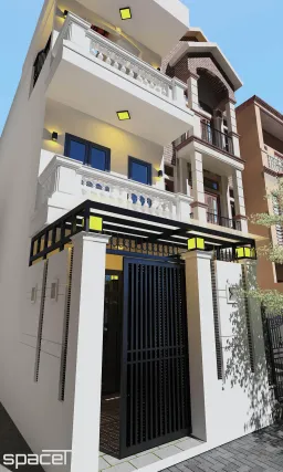 Mặt tiền - Nhà phố 147m2 Quận 8 - Phong cách Modern 