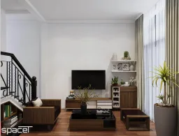 Phòng khách - Nhà phố 147m2 Quận 8 - Phong cách Modern 