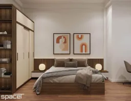 Phòng ngủ - Nhà phố 147m2 Quận 8 - Phong cách Modern 
