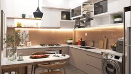Phòng bếp, Phòng ăn - Nhà phố Âu Cơ Quận 11 - Phong cách Scandinavian + Modern 