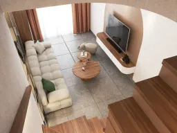 Phòng khách - Nhà phố Âu Cơ Quận 11 - Phong cách Scandinavian + Modern 