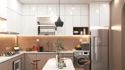 Phòng bếp, Phòng ăn - Nhà phố Âu Cơ Quận 11 - Phong cách Scandinavian + Modern 
