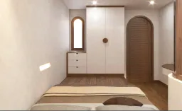 Phòng ngủ - Nhà phố Âu Cơ Quận 11 - Phong cách Scandinavian + Modern 