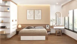 Phòng ngủ - Nhà phố Âu Cơ Quận 11 - Phong cách Scandinavian + Modern 