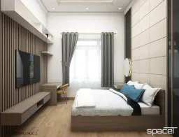 Phòng ngủ - Nhà phố Vĩnh Cửu Đồng Nai - Phong cách Modern 