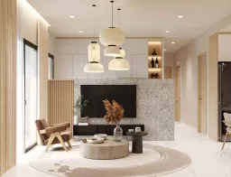 Phòng khách - Căn hộ Charm Plaza Bình Dương - Phong cách Modern 