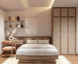 Phòng ngủ - Căn hộ Akari City - Phong cách Wabi Sabi 
