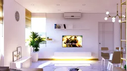 Phòng khách - Căn hộ Diamond Q.8 - Phong cách Modern 
