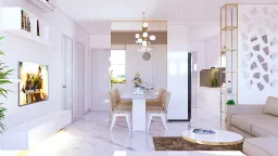 Phòng ăn - Căn hộ Diamond Q.8 - Phong cách Modern 