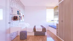Phòng ngủ - Căn hộ Diamond Q.8 - Phong cách Modern 