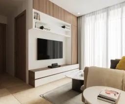 Phòng khách - Căn hộ Diamond Quận 8 85m2 - Phong cách Modern 