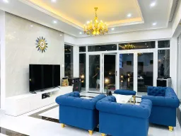 Phòng khách - Biệt thự Tánh Linh Bình Thuận - Phong cách Neo Classic 