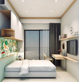 Phòng ngủ - Căn hộ The Sun Avenue - Phong cách Modern 