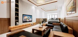 Phòng khách - Cải tạo Nhà phố Biên Hòa Đồng Nai - Phong cách Modern 