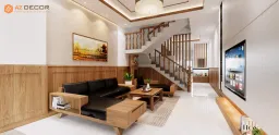 Phòng khách - Cải tạo Nhà phố Biên Hòa Đồng Nai - Phong cách Modern 