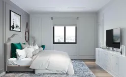 Phòng ngủ - Căn hộ Nơ Trang Long Quận Phú Nhuận - Phong cách Neo Classic 