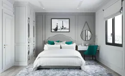 Phòng ngủ - Căn hộ Nơ Trang Long Quận Phú Nhuận - Phong cách Neo Classic 