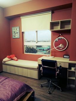 Phòng ngủ, Phòng làm việc - Căn hộ Tecco Thủ Đức - Phong cách Color Block 