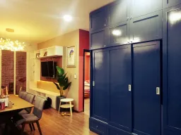 Phòng khách, Phòng ăn - Căn hộ Tecco Thủ Đức - Phong cách Color Block 