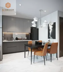 Phòng bếp, Phòng ăn - Căn hộ Richstar Quận Tân Phú - Phong cách Modern 