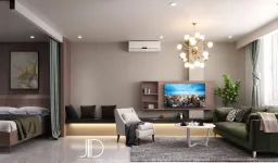 Phòng khách - Căn hộ Đảo Kim Cương Quận 2 - Phong cách Modern 