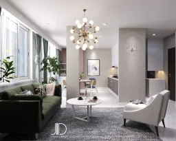 Phòng khách - Căn hộ Đảo Kim Cương Quận 2 - Phong cách Modern 