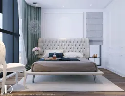 Phòng ngủ - Căn hộ Landmark 81 Bình Thạnh (Mr Chu) - Phong cách Neo Classic 