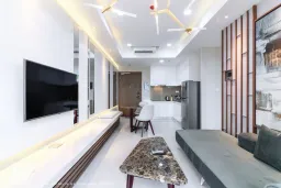 Phòng khách, Phòng bếp, Phòng ăn - Căn hộ Masteri An Phú Quận 2 - Phong cách Modern 