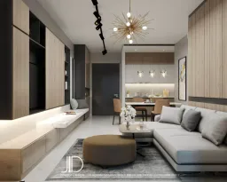 Phòng khách - Căn hộ Feliz En Vista Quận 2 (Mr Cường) - Phong cách Modern 