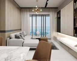 Phòng khách - Căn hộ Feliz En Vista Quận 2 (Mr Cường) - Phong cách Modern 