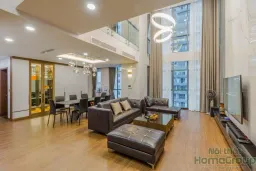 Phòng khách, Phòng ăn - Căn hộ Penthouse Comatce Tower Hà Nội - Phong cách Modern 