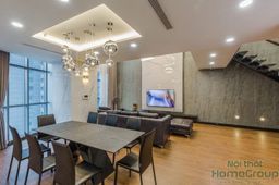 Phòng khách, Phòng ăn - Căn hộ Penthouse Comatce Tower Hà Nội - Phong cách Modern 