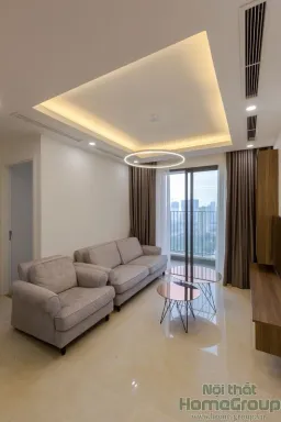 Phòng khách - Căn hộ D'Capitale Hà Nội 70m2 - Phong cách Modern 