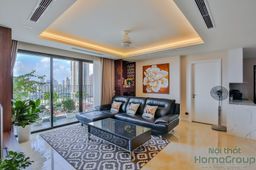 Phòng khách - Căn hộ D'Capitale Hà Nội 121m2 - Phong cách Modern 