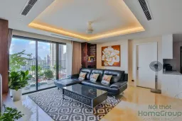 Phòng khách - Căn hộ D'Capitale Hà Nội 121m2 - Phong cách Modern 