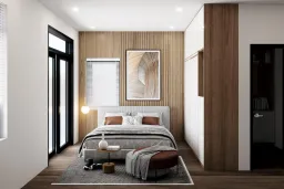 Phòng ngủ - Nhà phố Dĩ An Bình Dương - Phong cách Modern + Scandinavian 
