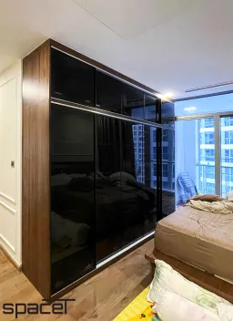 Phòng ngủ - Căn hộ Vinhomes Central Park Bình Thạnh - Phong cách Neo Classic 