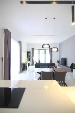 Phòng khách, Phòng ăn - Villa Nhơn Trạch Đồng Nai - Phong cách Minimalist 