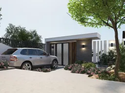 Sân để xe - Nhà vườn Bảo Lộc - Phong cách Modern 