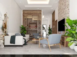 Phòng khách - Nhà vườn Bảo Lộc - Phong cách Modern 