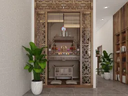 Phòng thờ - Nhà vườn Bảo Lộc - Phong cách Modern 