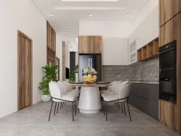 Phòng bếp, Phòng ăn - Nhà vườn Bảo Lộc - Phong cách Modern 