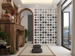 Phòng thờ - Nhà phố Quận 4 - Phong cách Modern 