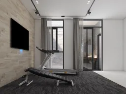 Phòng gym - Nhà phố Quận 4 - Phong cách Modern 