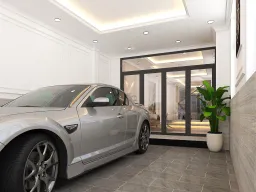 Sân để xe - Nhà phố Gò Vấp - Phong cách Modern 