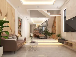 Phòng khách - Nhà phố Gò Vấp - Phong cách Modern 