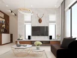 Phòng khách - Nhà phố Nine South - Phong cách Modern 