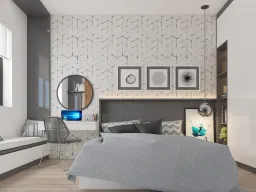 Phòng ngủ - Nhà phố Nine South - Phong cách Modern 
