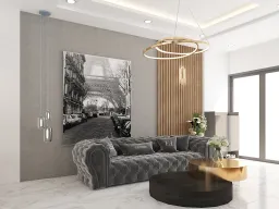 Phòng khách - Nhà phố quận Thủ Đức - Phong cách Modern 