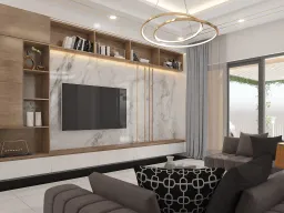 Phòng khách - Biệt thự Century Quận 12 - Phong cách Modern 